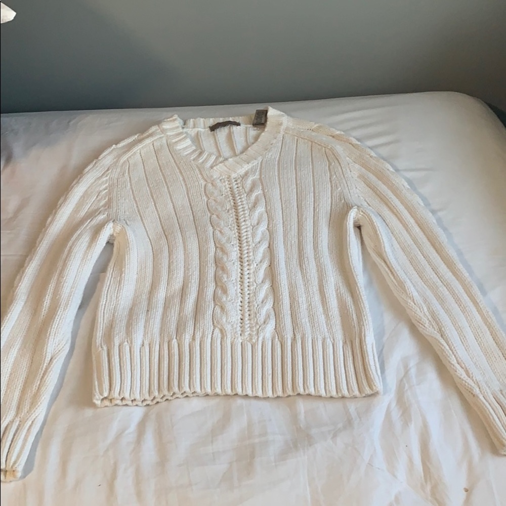 White Knit Sweater Petite